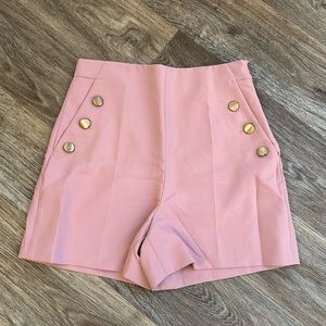 Zara pink marine suit shorts